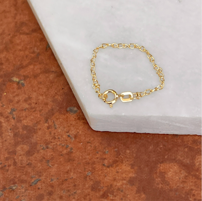 14KT Yellow Gold Necklace Extender Safety Chain 3"