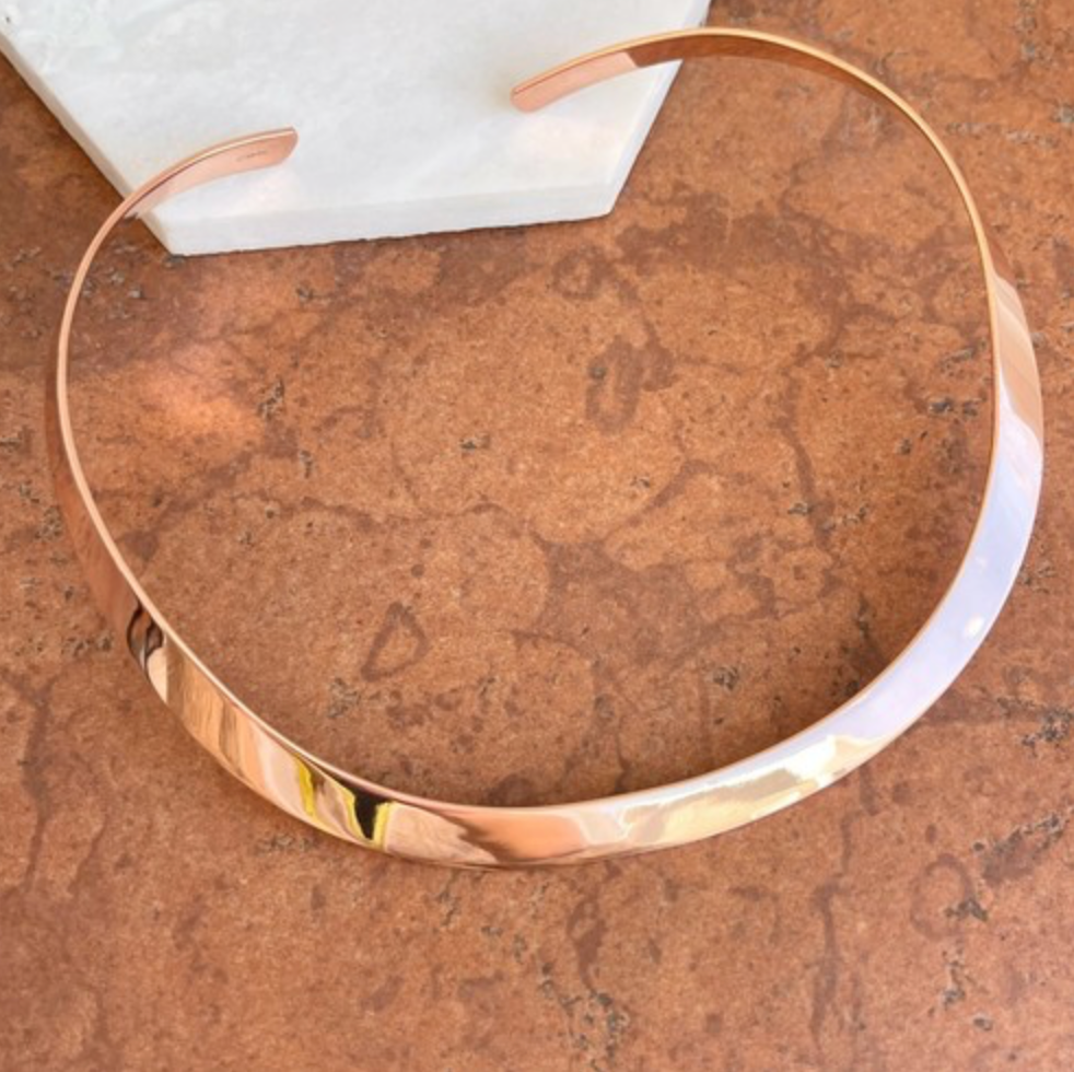 Copper Stiff Round Collar Necklace