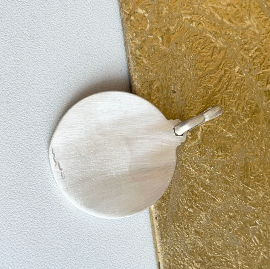 Sterling Silver St Michael Patron Saint Medal Pendant 30mm Solid