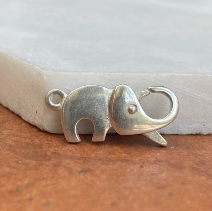 Sterling Silver Elephant Lobster Lock Clasp