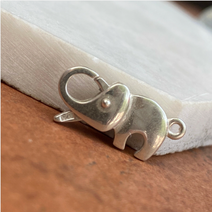 Sterling Silver Elephant Lobster Lock Clasp