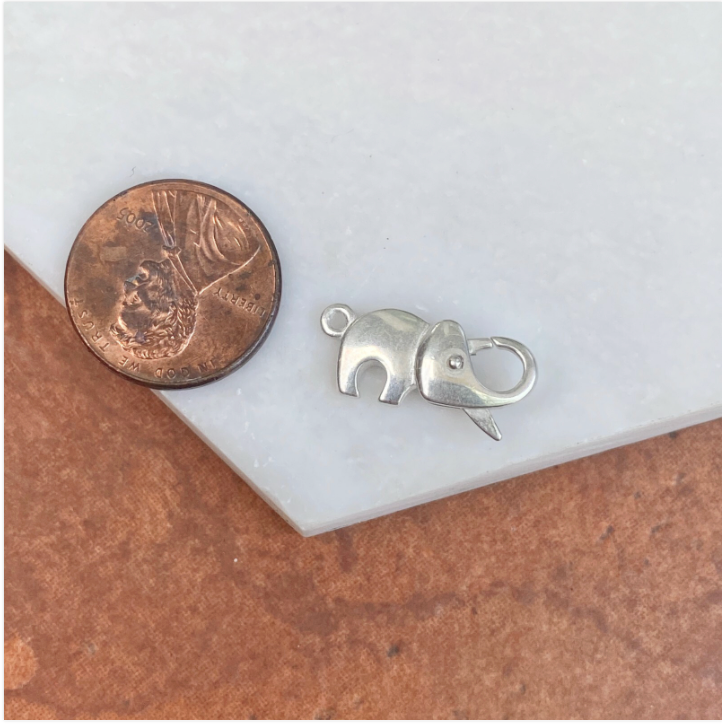 Sterling Silver Elephant Lobster Lock Clasp