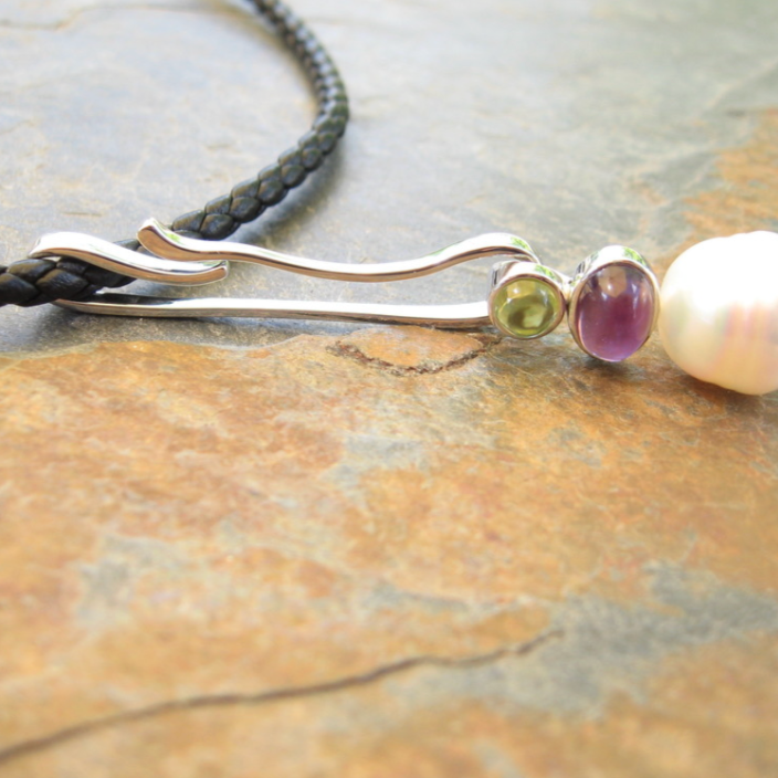 Sterling Silver Long Sleek Pendant Enhancer - LSJ