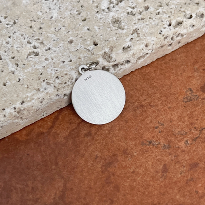 Sterling Silver San Juan De Los Lagos Round Medal Pendant 16mm