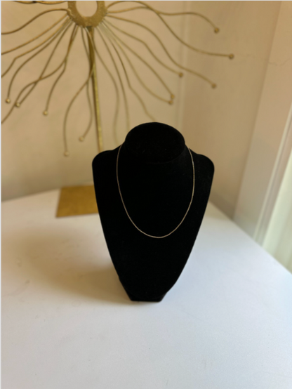 18KT Yellow Gold Solid 1mm Diamond-Cut Spiga Chain Necklace Various Lengths