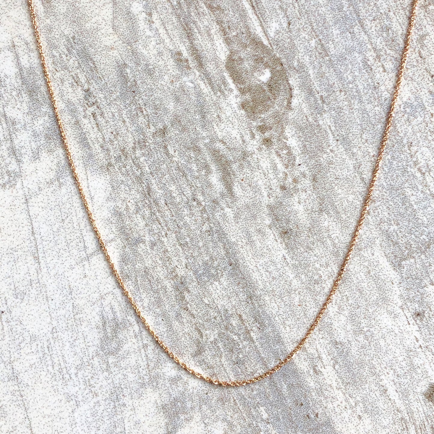 14KT Rose Gold Diamond-Cut .70mm Ropa Chain Necklace