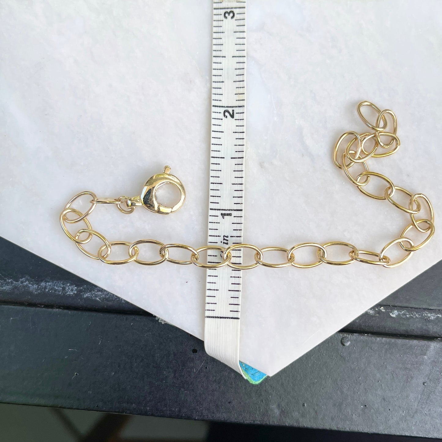14KT Yellow Gold Solid Oval Link Chain Bracelet