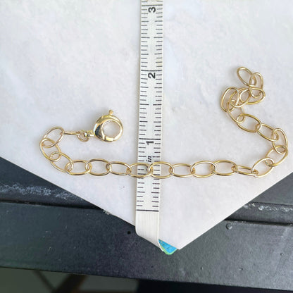 14KT Yellow Gold Solid Oval Link Chain Bracelet