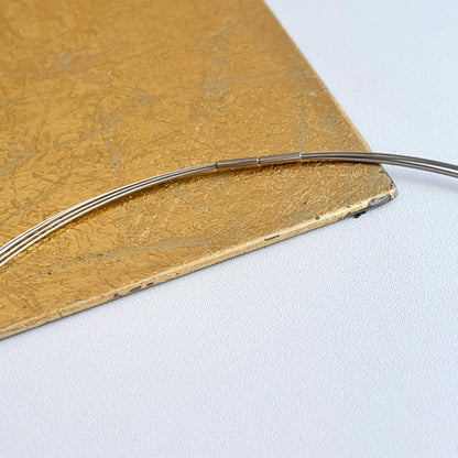 Stainless Steel 5-Strand Wire Collar Necklace Bayonet Clasp Various Lengths