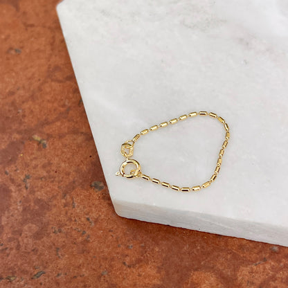 14KT Yellow Gold Bead Moon Link 3" Necklace Extender/ Safety Chain