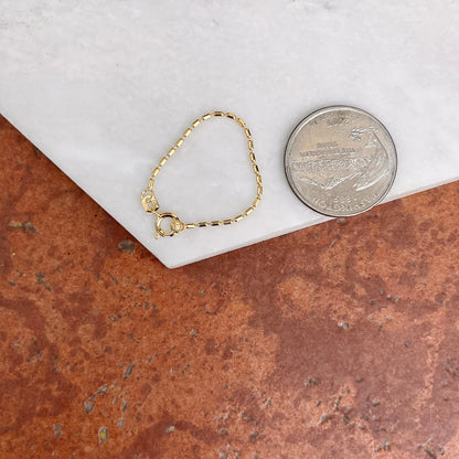 14KT Yellow Gold Bead Moon Link 3" Necklace Extender/ Safety Chain