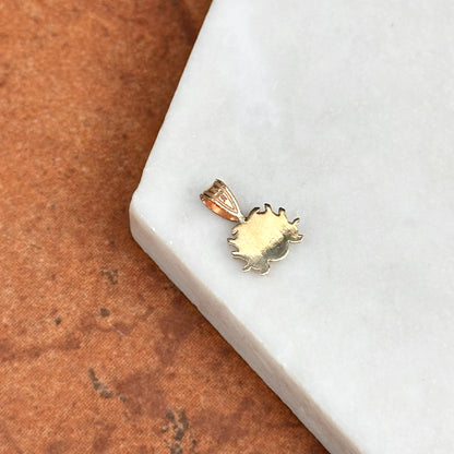 10KT Yellow Gold Detailed Medusa Head Tiny Pendant Charm