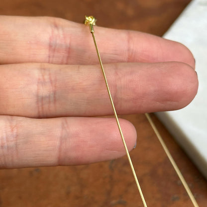 18KT Yellow Gold Plated Sterling Silver Thin Wire Collar Necklace .60mm Various Lengths