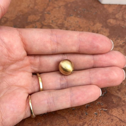 Matte Gold-Plated Stainless Steel 12mm Ball Satin No Necklace: Needs Swap Mechanism