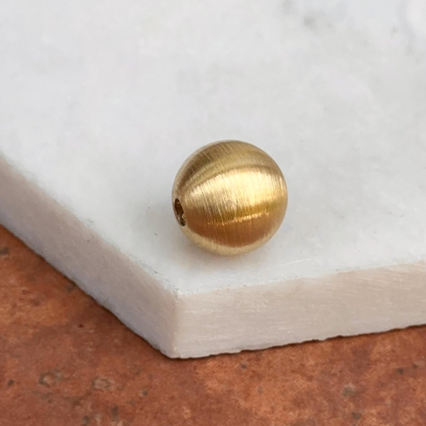 Matte Gold-Plated Stainless Steel 12mm Ball Satin No Necklace: Needs Swap Mechanism