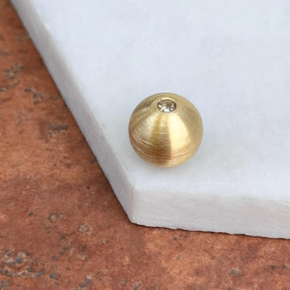 Matte Gold-Plated Stainless Steel 12mm Ball Satin No Necklace: Needs Swap Mechanism