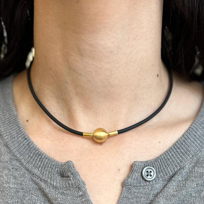 Matte Gold-Plated Stainless Steel 12mm Ball Satin No Necklace: Needs Swap Mechanism