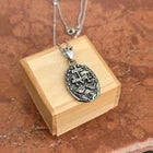 Stainless Steel Oval Spanish Miraculous Medal Pendant Chain Necklace 18" unisex