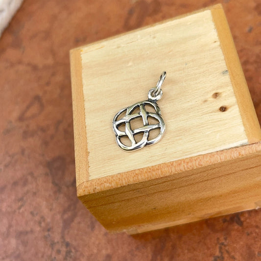 Sterling Silver Irish Celtic Knot Weave Pendant Charm