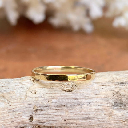 10KT Yellow Gold Thin Bamboo Textured Toe Ring