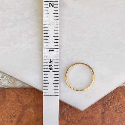 10KT Yellow Gold Thin Bamboo Textured Toe Ring