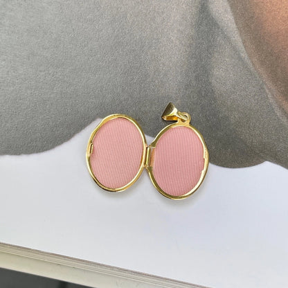 14KT Yellow Gold White Rhodium Guardian Angel Locket Pendant