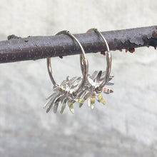 Load image into Gallery viewer, Sterling Silver Polished Flower Hoop Earrings, Sterling Silver Polished Flower Hoop Earrings - Legacy Saint Jewelry