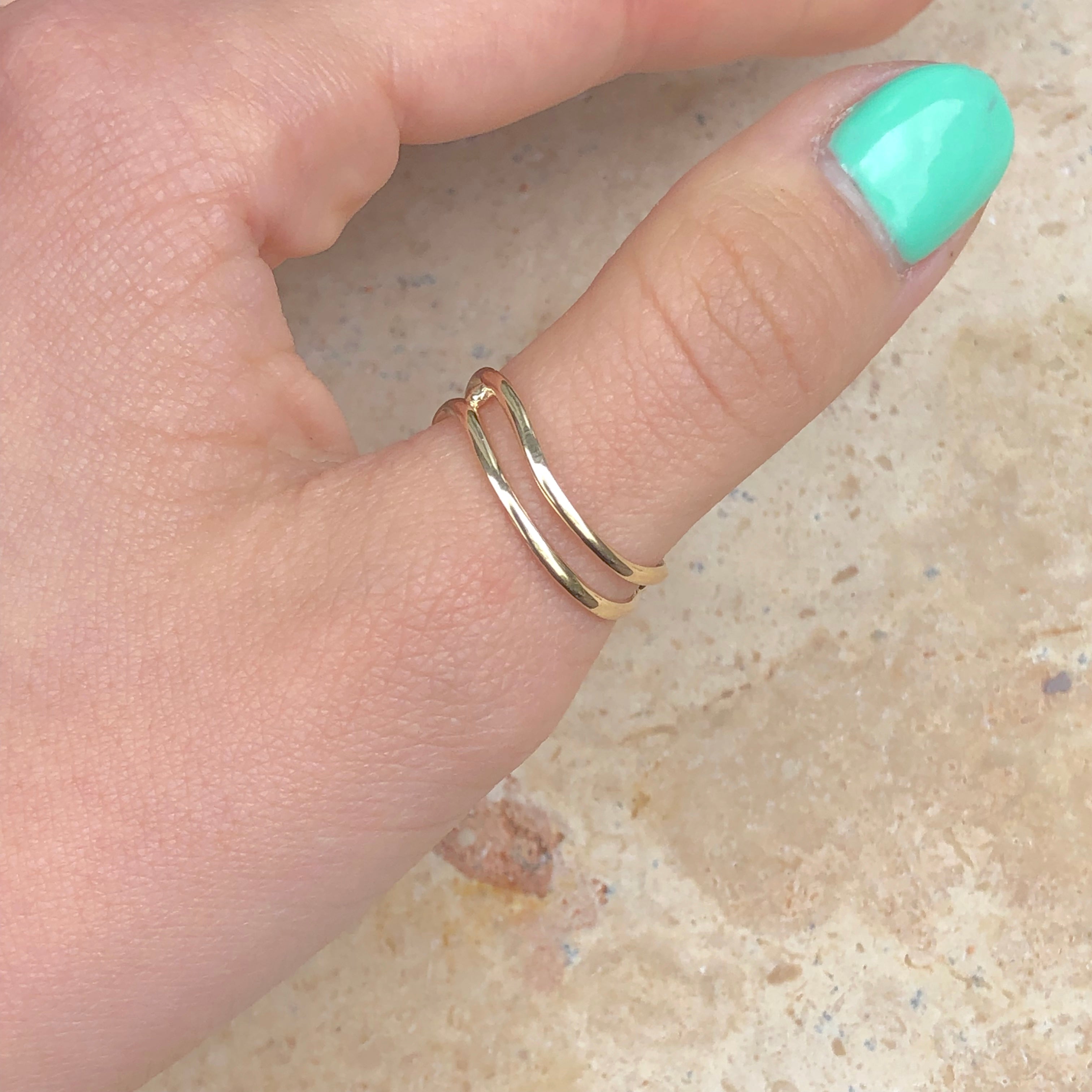 Wavy on sale thumb ring