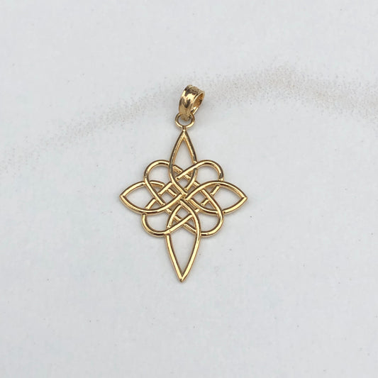 14KT Yellow Gold Celtic Trinity Knot Pendant Charm, 14KT Yellow Gold Celtic Trinity Knot Pendant Charm - Legacy Saint Jewelry