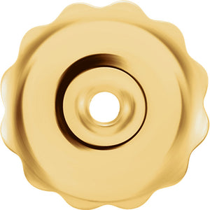 10KT Yellow Gold Threaded Earring Backs 5.5mm, 10KT Yellow Gold Threaded Earring Backs 5.5mm - Legacy Saint Jewelry