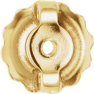10KT Yellow Gold Threaded Earring Backs 5.5mm, 10KT Yellow Gold Threaded Earring Backs 5.5mm - Legacy Saint Jewelry