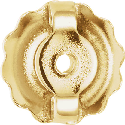 14KT Yellow Gold Threaded Earring Backs 5.5mm, 14KT Yellow Gold Threaded Earring Backs 5.5mm - Legacy Saint Jewelry