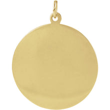 Load image into Gallery viewer, 14KT Yellow Gold Saint Raphael Round Medal Pendant Charm, 14KT Yellow Gold Saint Raphael Round Medal Pendant Charm - Legacy Saint Jewelry