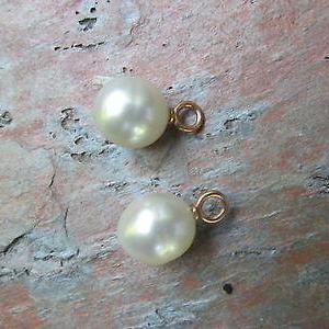 14KT Rose Gold 12mm Paspaley South Sea Pearl Earring Charms - Legacy Saint Jewelry