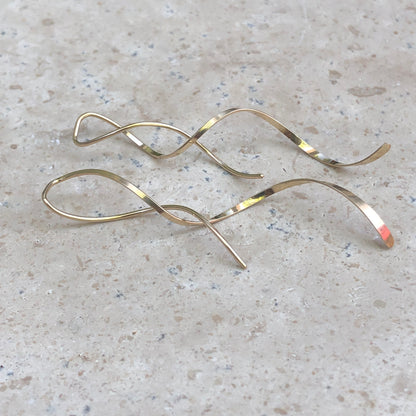 14KT Yellow Gold Filled Twist Ear Wire Earrings, 14KT Yellow Gold Filled Twist Ear Wire Earrings - Legacy Saint Jewelry