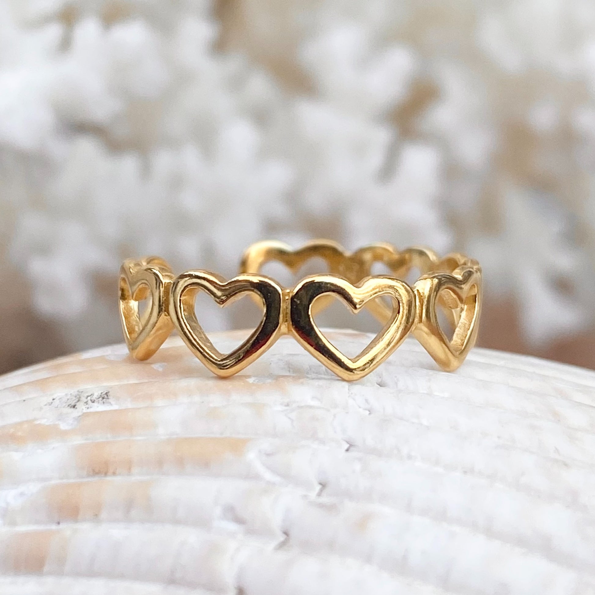 Gold Plated Sterling Silver Open Hearts Toe Ring – LSJ
