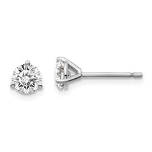 Load image into Gallery viewer, 14KT White Gold 3/4 CTW Lab Diamond 3 Prong Stud Earrings, 14KT White Gold 3/4 CTW Lab Diamond 3 Prong Stud Earrings - Legacy Saint Jewelry
