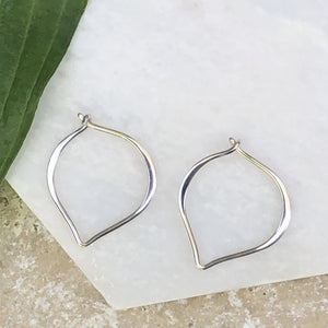 Sterling Silver "V" Threader Ear Wire Hoop Earrings, Sterling Silver "V" Threader Ear Wire Hoop Earrings - Legacy Saint Jewelry