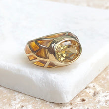 Load image into Gallery viewer, 14KT Yellow Gold Bezel Set Citrine Ring Size 6.25, 14KT Yellow Gold Bezel Set Citrine Ring Size 6.25 - Legacy Saint Jewelry