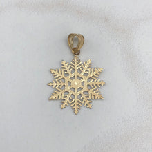 Load image into Gallery viewer, 10KT Yellow Gold Snowflake Pendant Charm, 10KT Yellow Gold Snowflake Pendant Charm - Legacy Saint Jewelry