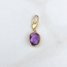 Load image into Gallery viewer, 14KT Yellow Gold Amethyst Omega Pendant Slide, 14KT Yellow Gold Amethyst Omega Pendant Slide - Legacy Saint Jewelry