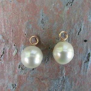 14KT Rose Gold 12mm Paspaley South Sea Pearl Earring Charms - Legacy Saint Jewelry