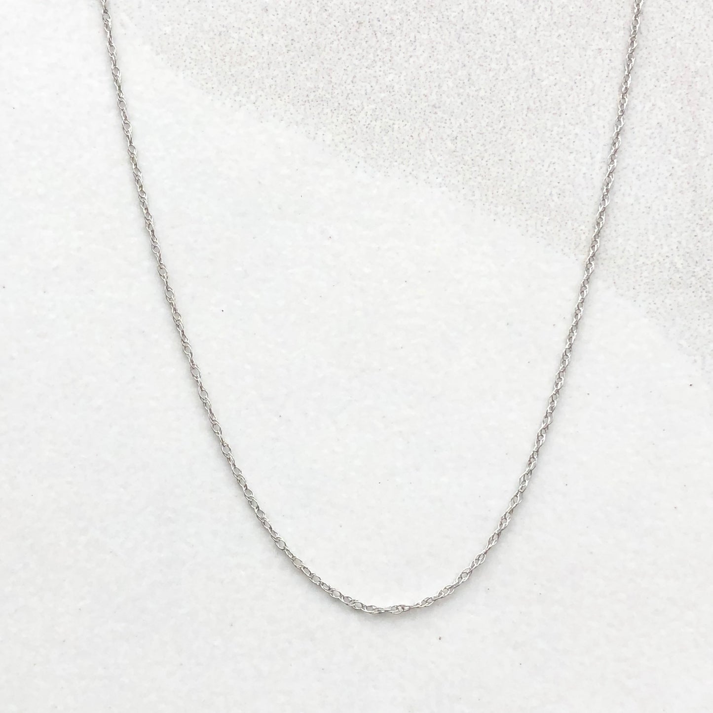 14KT White Gold Cable Rope Chain Necklace .5mm, 14KT White Gold Cable Rope Chain Necklace .5mm - Legacy Saint Jewelry