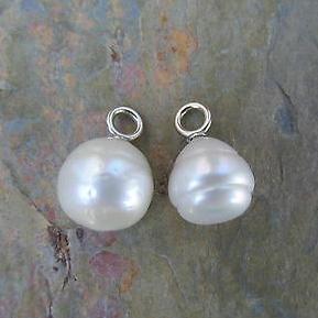 14KT White Gold Paspaley Pearl Earring Charms 12mm, 14KT White Gold Paspaley Pearl Earring Charms 12mm - Legacy Saint Jewelry