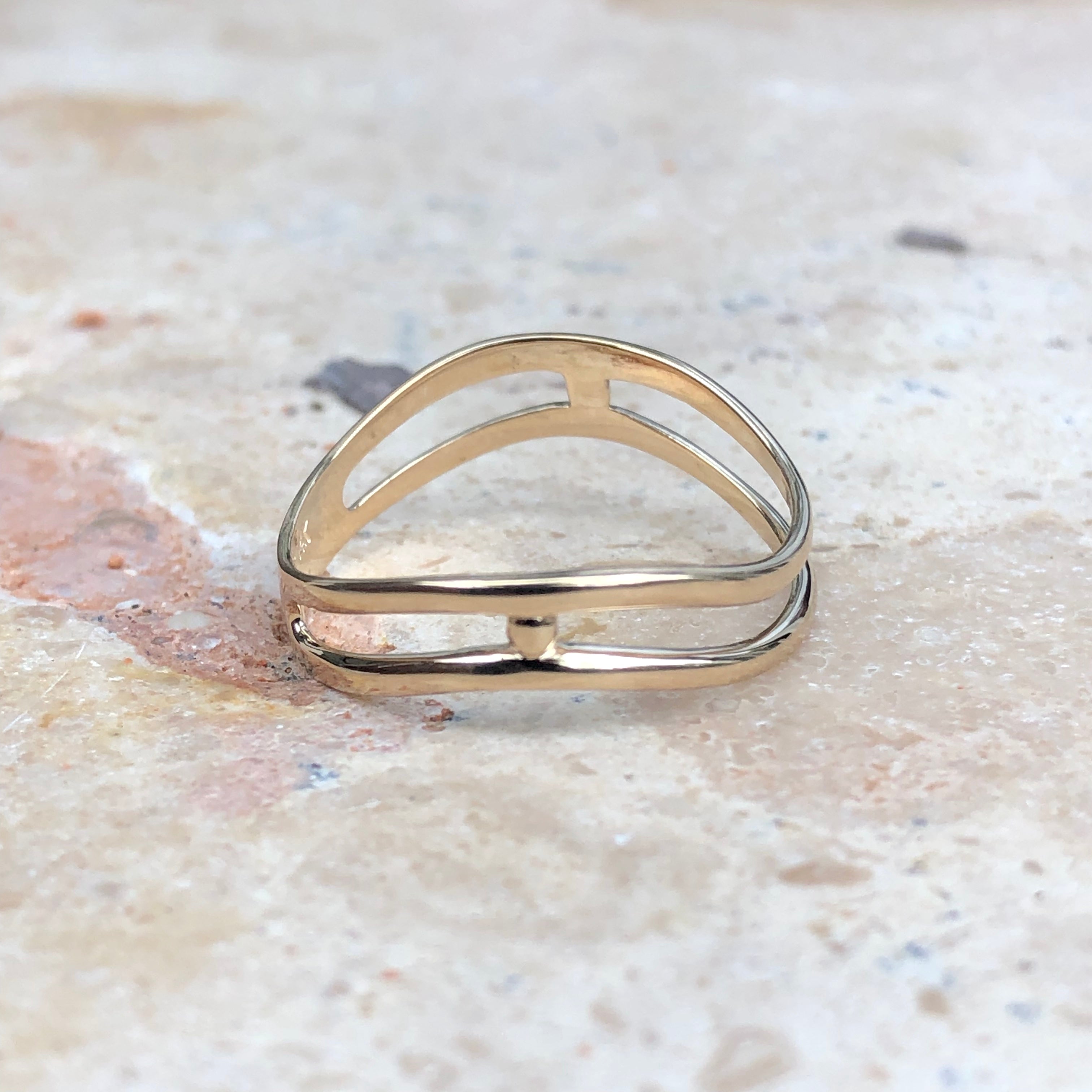 Yellow gold thumb on sale ring