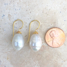 Load image into Gallery viewer, 14KT Yellow Gold Paspaley South Sea Pearl Shepard Hook Earring, 14KT Yellow Gold Paspaley South Sea Pearl Shepard Hook Earring - Legacy Saint Jewelry