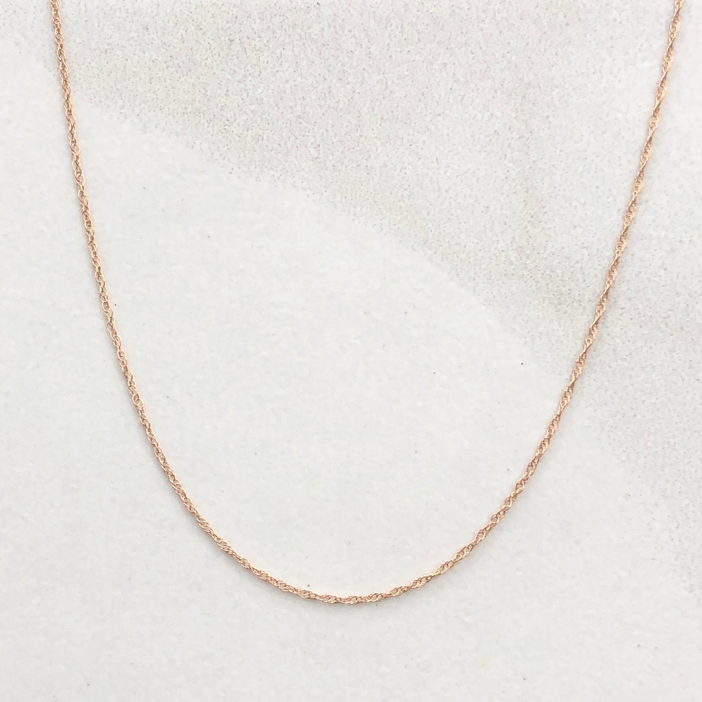10KT Rose Gold Cable Rope Chain Necklace .50mm, 10KT Rose Gold Cable Rope Chain Necklace .50mm - Legacy Saint Jewelry