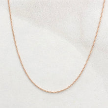 Load image into Gallery viewer, 10KT Rose Gold Cable Rope Chain Necklace .50mm, 10KT Rose Gold Cable Rope Chain Necklace .50mm - Legacy Saint Jewelry
