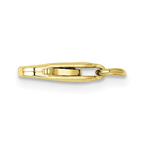 10KT Yellow Gold Fancy Lobster Clasp with Ring 11.7mm