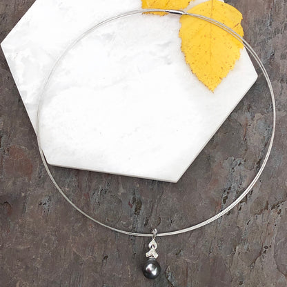 14KT White Gold 3-Strand Wire Collar Necklace 16", 14KT White Gold 3-Strand Wire Collar Necklace 16" - Legacy Saint Jewelry